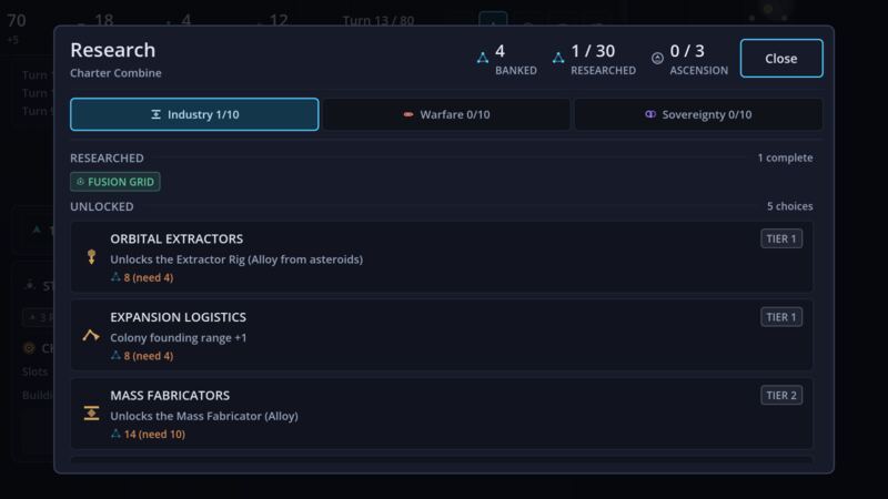 The research screen