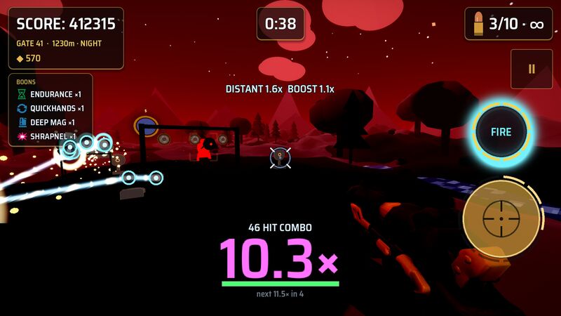 Night range under red light