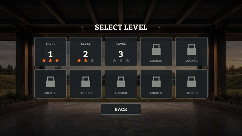 Level select, with stars and locks